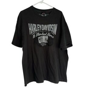 Harley-Davidson Vintage Graphic Short Sleeve Tee Shirt - Stinger Medina OH 2XL